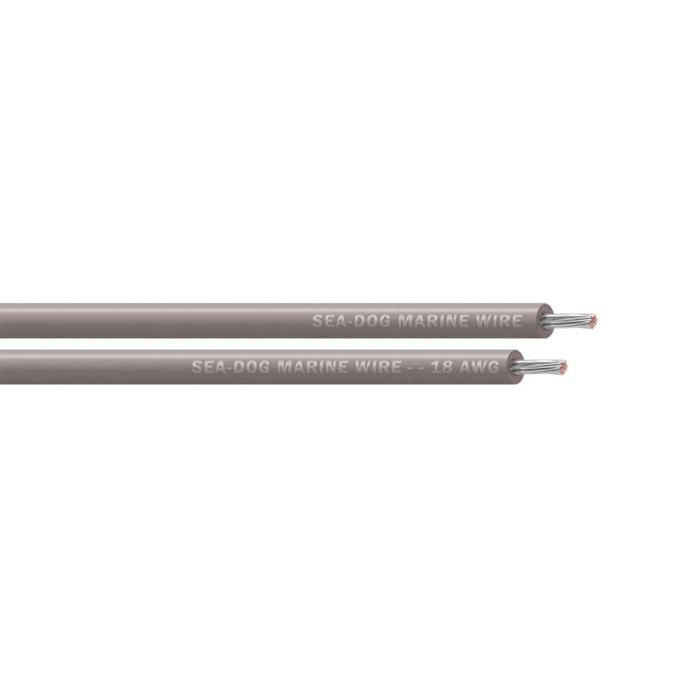 Sea-Dog 18 AWG Grey Primary Wire - 100' - 8018112