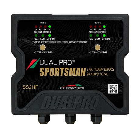 Dual Pro Sportsman Series HF Battery Charter - 20 Amp - 2 Bank - SS2HF