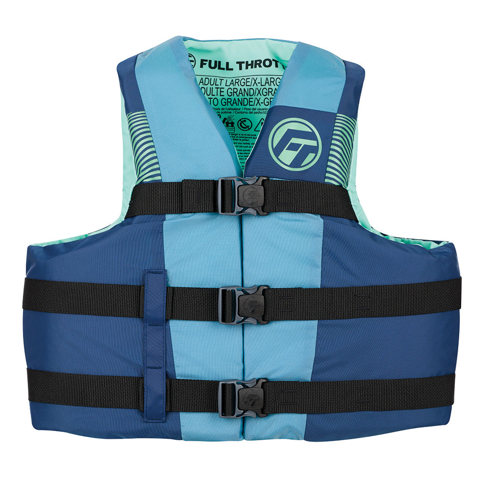 Full Throttle Adult Nylon Life Jacket - S/M - Blue/Black - 112200-500-030-26