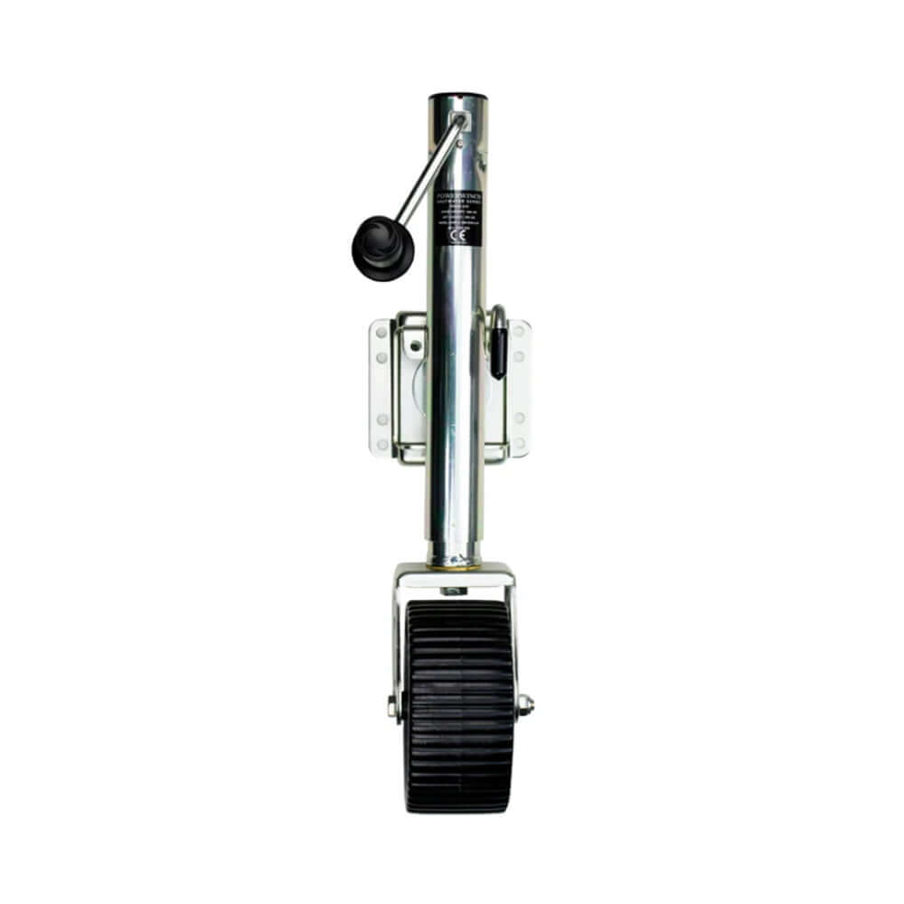 Powerwinch Saltwater Series Jack - 1200lb, Weld-On, Single Wheel Wide, Zinc 500+ HR Salt Spray - 21600-J-1500-W1W-Z-R