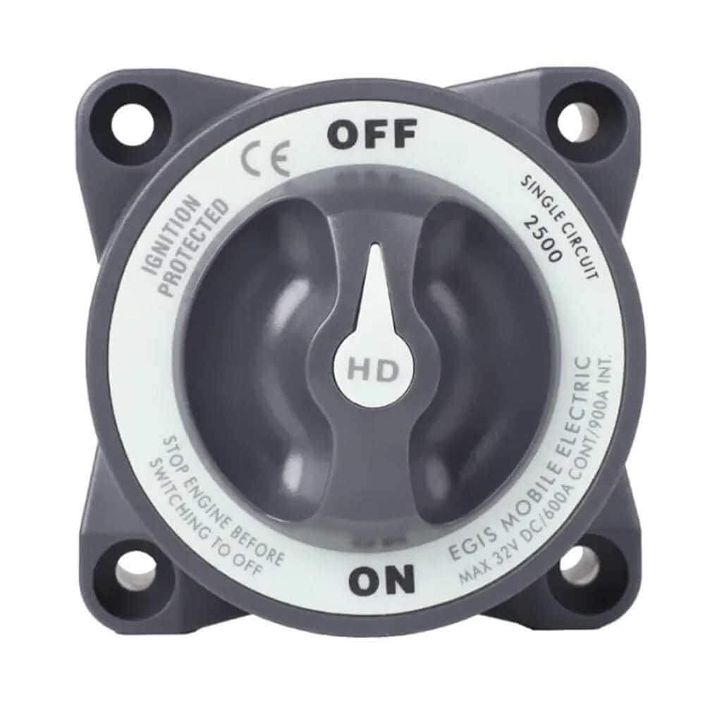 Egis Battery Switch Heavy Duty 600A Off On with IP66 Waterproof and Ignition Protection