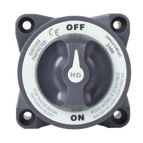 Egis Battery Switch Heavy Duty 600A Off On with IP66 Waterproof and Ignition Protection