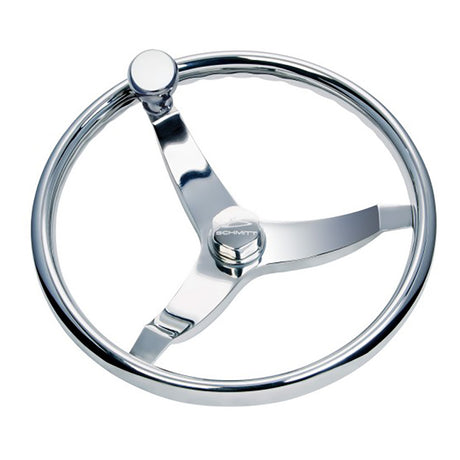 Schmitt Marine Vision Elite Stainless Steel 15.5" Steering Wheel - 7161521FGK-R