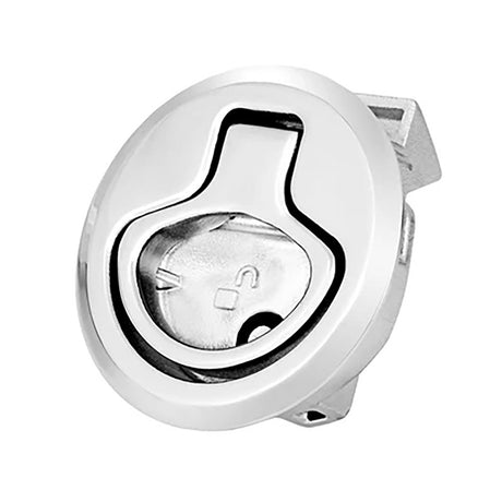 Whitecap 2" Beveled Locking Slam Latch w/Backing Plate - 6538C