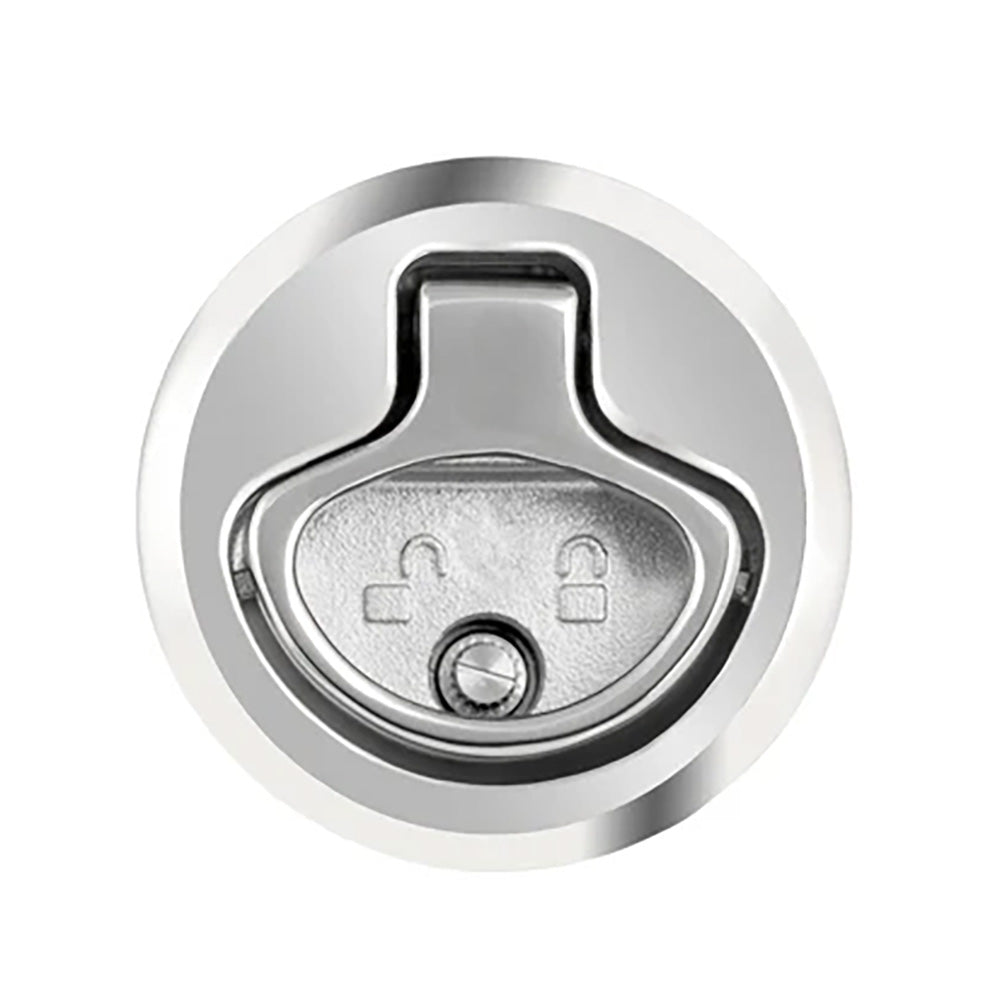 Whitecap 2" Beveled Locking Slam Latch w/Backing Plate - 6538C