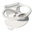 Deep Blue Marine white double slim can drink holder and cell phone holder made from marine-grade polymer with suction cup mounting