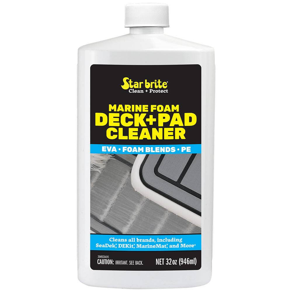 Star Brite Marine Foam Deck + Pad Cleaner 32 oz bottle with trigger sprayer for foam decking and EVA pads cleaning