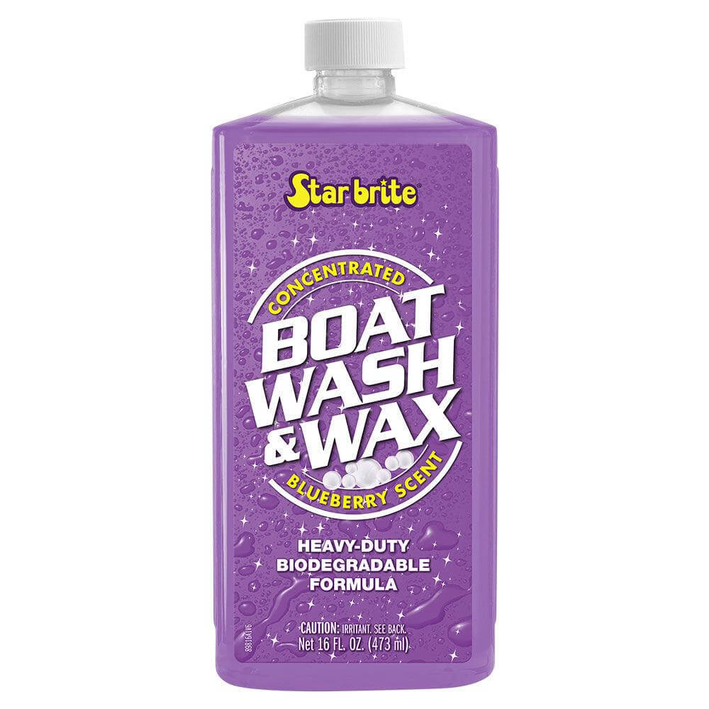 Star brite Boat Wash & Wax heavy duty concentrate 16 oz blueberry scent bottle