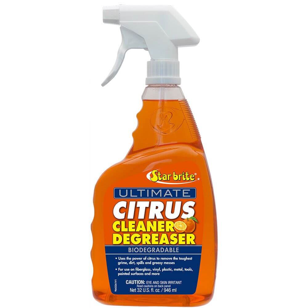 32 oz bottle of Star brite Ultimate Citrus Cleaner & Degreaser biodegradable multi-surface cleaner with citrus scent