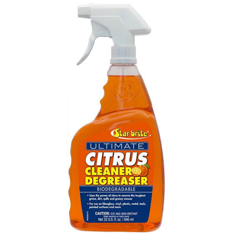32 oz bottle of Star brite Ultimate Citrus Cleaner & Degreaser biodegradable multi-surface cleaner with citrus scent