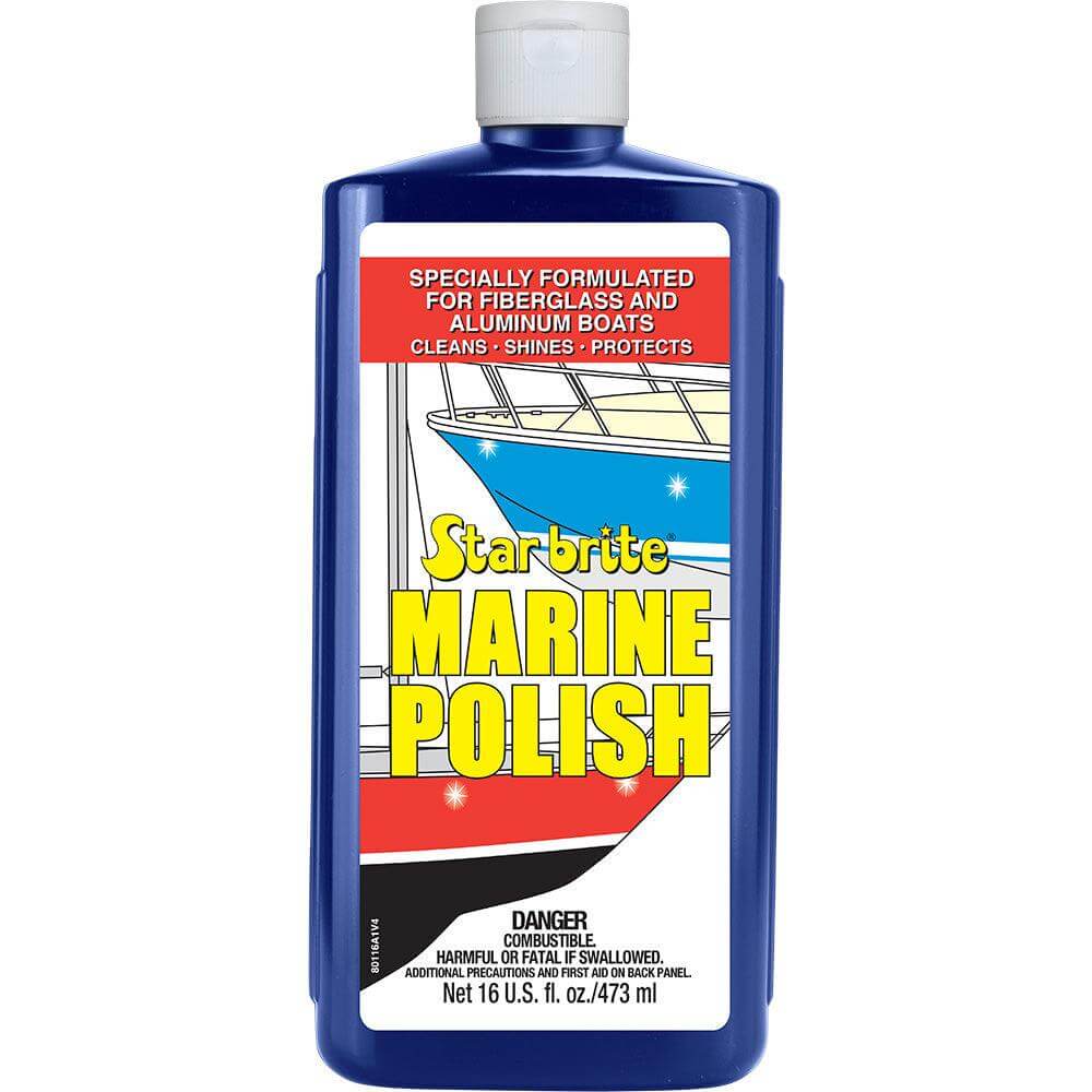 Star brite Marine Polish 16 oz bottle for boat surface protection and shine restoration