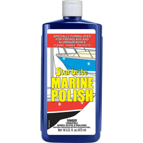 Star brite Marine Polish 16 oz bottle for boat surface protection and shine restoration