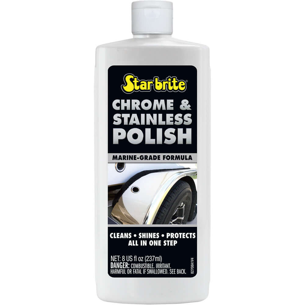 Star brite Chrome & Stainless Polish - Marine Grade Formula - 8 oz - 82708