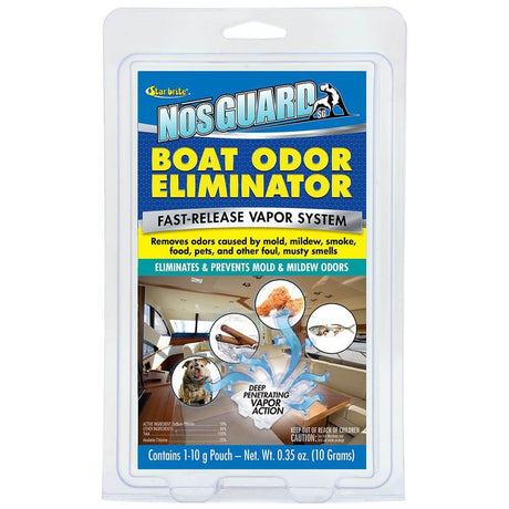 Star brite NosGUARD Boat Odor Eliminator fast release mildew control bags in packaging