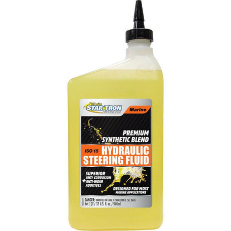Star brite 32 oz hydraulic steering fluid ISO 15 marine synthetic blend bottle