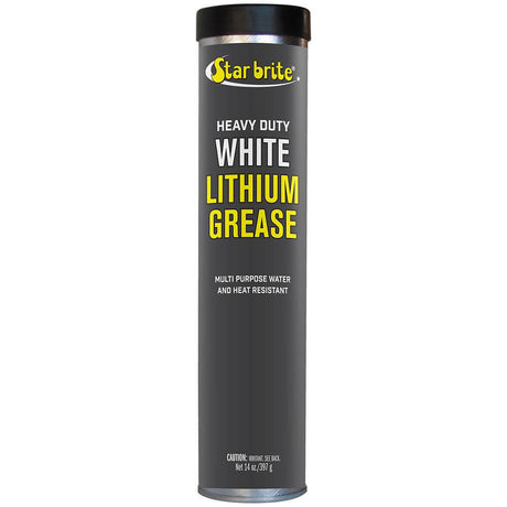 Star brite Heavy-Duty White Lithium Grease 14 oz cartridge for all-weather lubrication and corrosion protection