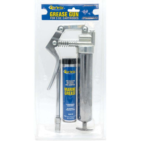 Star brite Pistol Grease Gun with 3 oz marine-grade cartridge for rust and corrosion protection