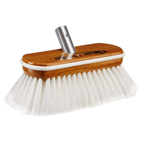 Star brite Extend-A-Brush Premium White Stiff Bristle Wash Synthetic Wood Block Brush - 8" - 40172