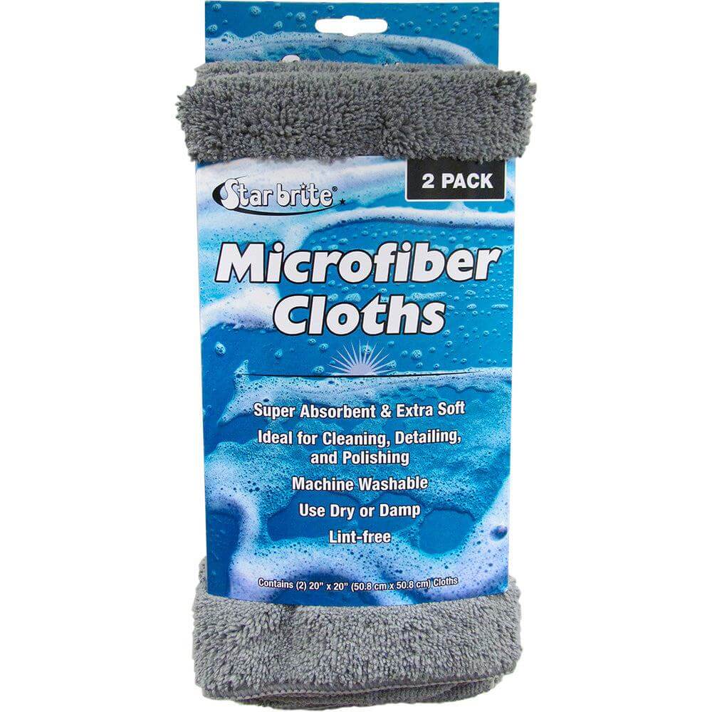 Star brite Microfiber Cloths 2 pack, super absorbent soft towels 20x20 inches
