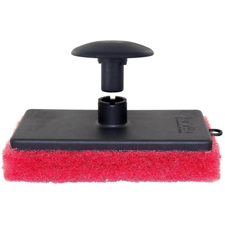 Star brite All-Purpose Medium (Red) Scrubber Pad with ergonomic handle for versatile cleaning of boats, teak furniture, and outdoor surfaces