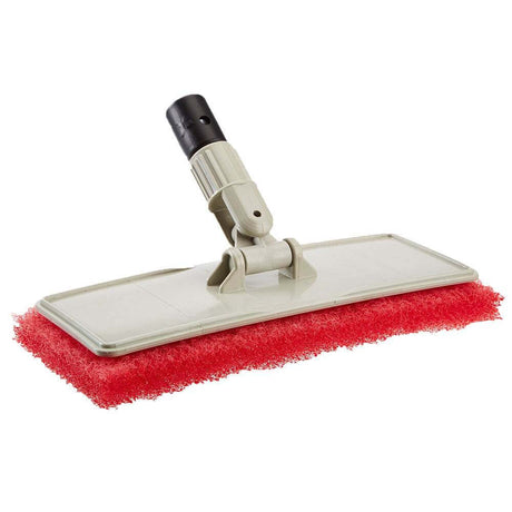 Star brite large scrub pad with flexible head scrubber medium texture red for versatile cleaning