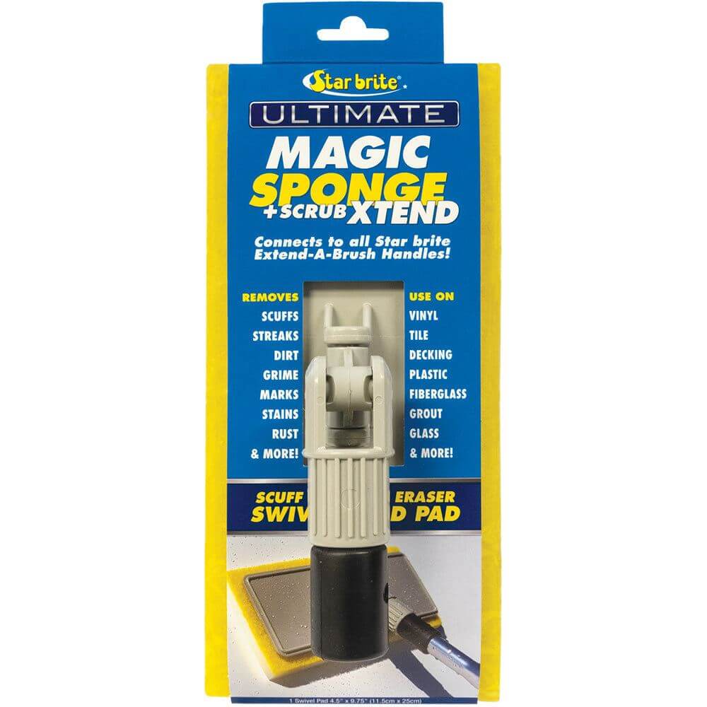 Star brite Magic Sponge + Scrub XTEND with flex head for pool, RV, and boat cleaning