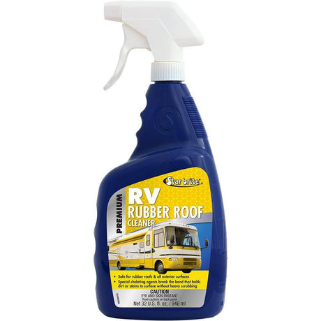 Star brite Premium RV Rubber Roof Cleaner 32 oz bottle for safe and easy RV roof cleaning