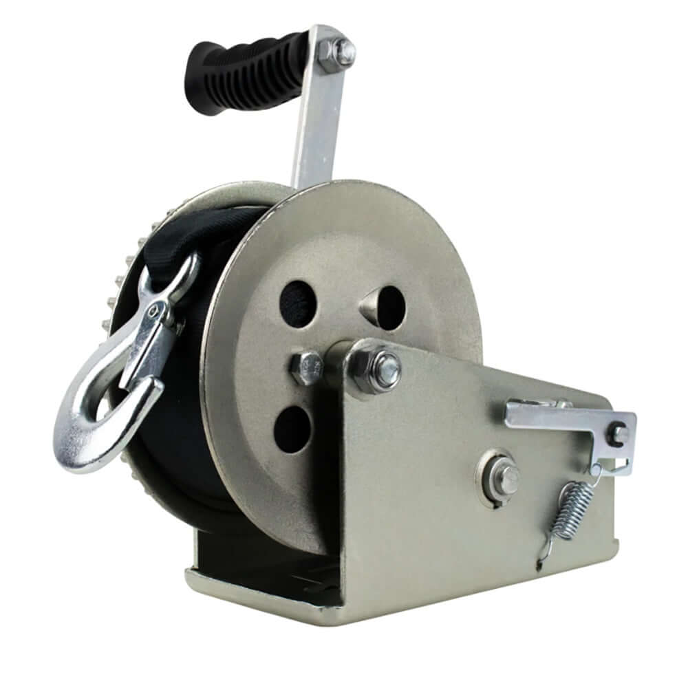 Powerwinch Utility Series Winch 2,000lb, 2 Speed, 8" Crank Arm - Zinc - 21500-W-2000-8-Z-R