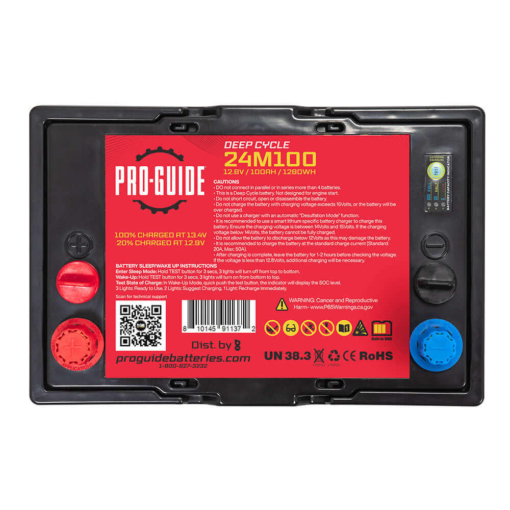 Pro-Guide Signature Series Lithium Battery - 12V - 100AH - Group 24 - 24M100