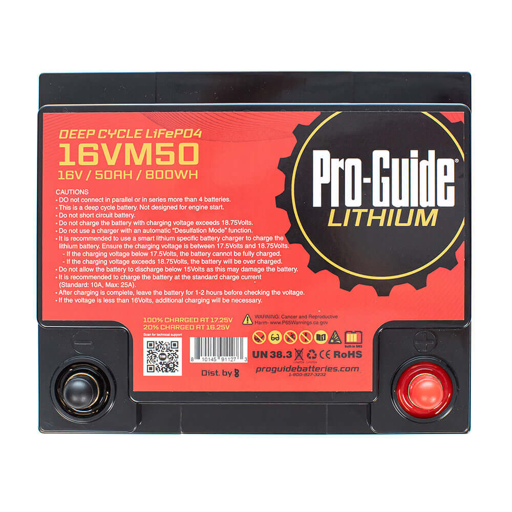 Pro-Guide Signature Series Lithium Battery - 16V - 50AH - 16VM50