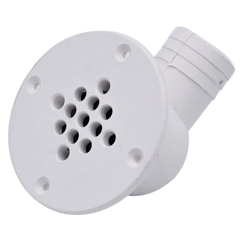 T-M Marine 90-Degree Cockpit Scupper Drain - White - CSD-92-DP