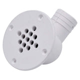T-M Marine 90-Degree Cockpit Scupper Drain - White - CSD-92-DP