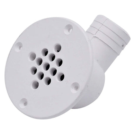 T-M Marine 90-Degree Cockpit Scupper Drain - White - CSD-92-DP