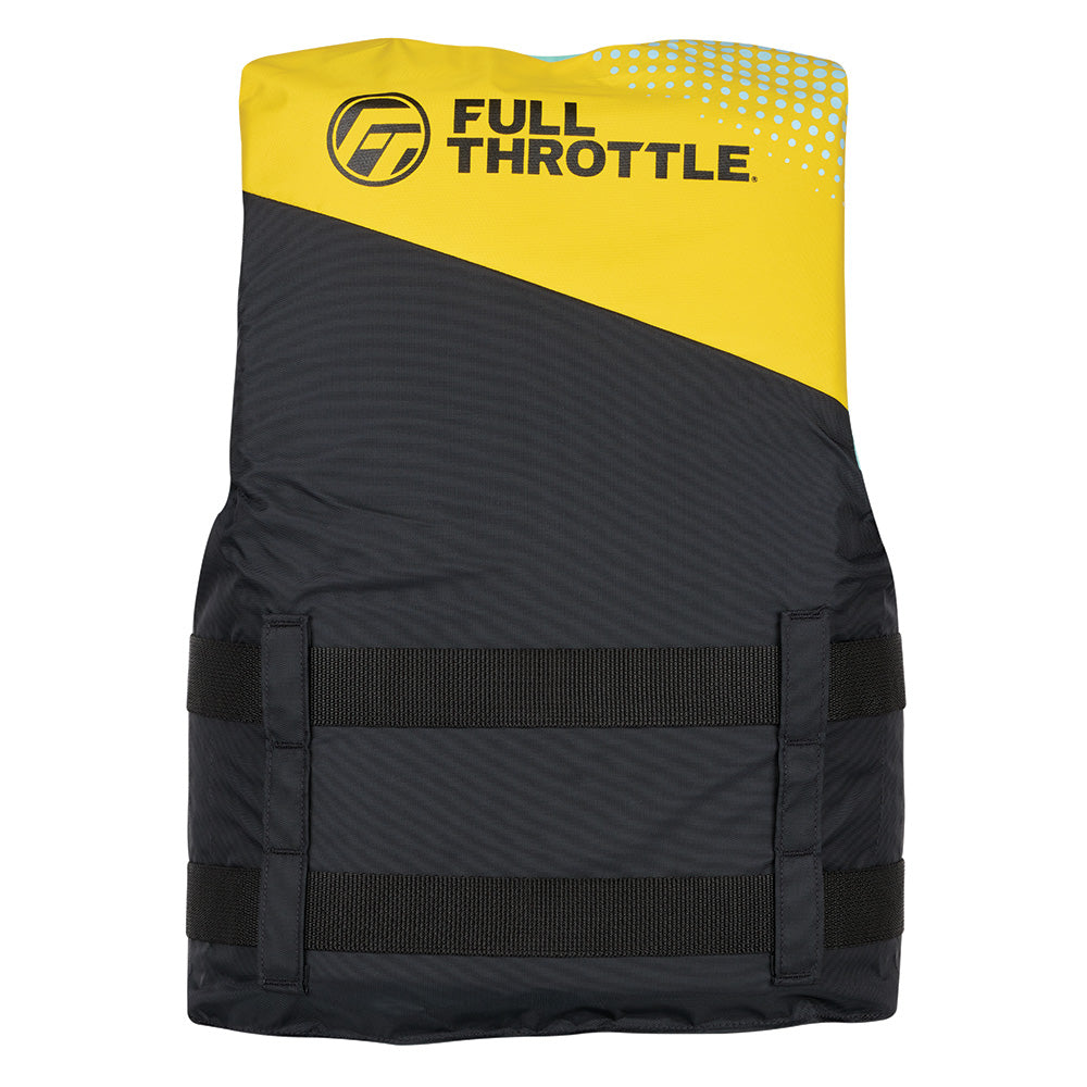 Full Throttle Teen Nylon Life Jacket - Yellow/Black - 112200-300-010-26