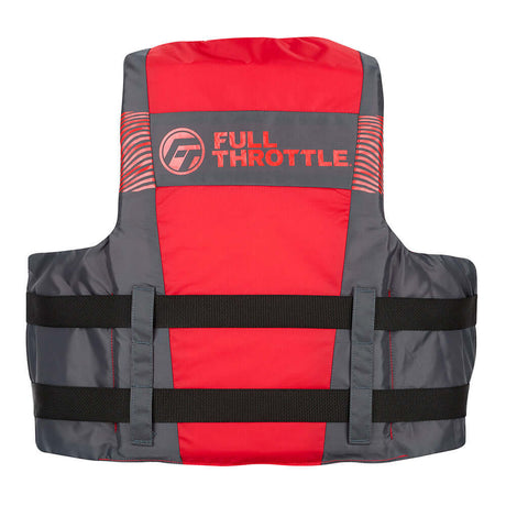 Full Throttle Adult Nylon Life Jacket - 2X/4X - Red/Black - 112200-100-080-26