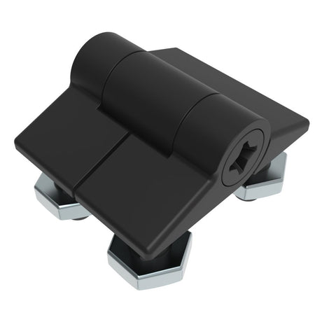 Southco Adjustable Torque Hinge, Symmetric Torque, Small Size, Acetal Copolymer, Natural, Black - E6-10-101-20