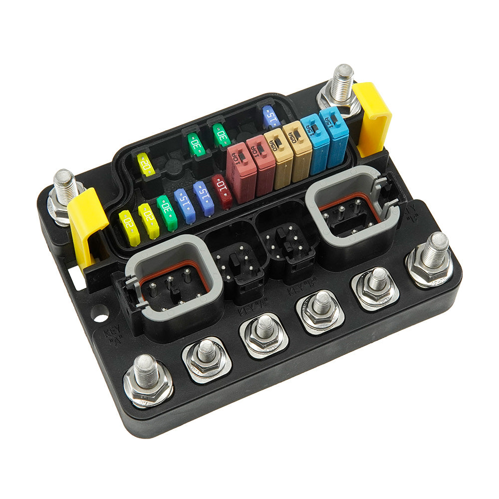 Egis MT Series 12-Position Sealed Fuse Block w/Ground Busbar - 3412