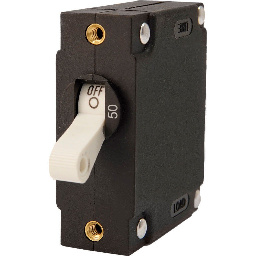 Egis A Series White Toggle Panel Mount Circuit Breaker - Single Pole 50A - 3201-50
