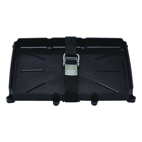 T-H Marine 24 Series Battery Holder Tray w/Stainless Buckled Strap - NBH-24-SSC-DP