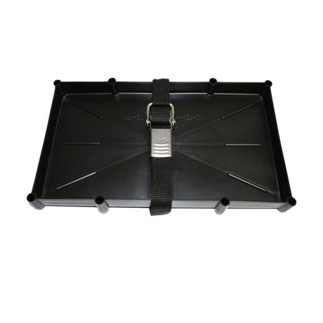 T-H Marine 31 Series Battery Holder Tray w/Stainless Buckled Strap - NBH-31-SSC-DP