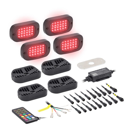HEISE RGB Wide Angle Rock Light Kit *4-Pack - HE-RGB-K4