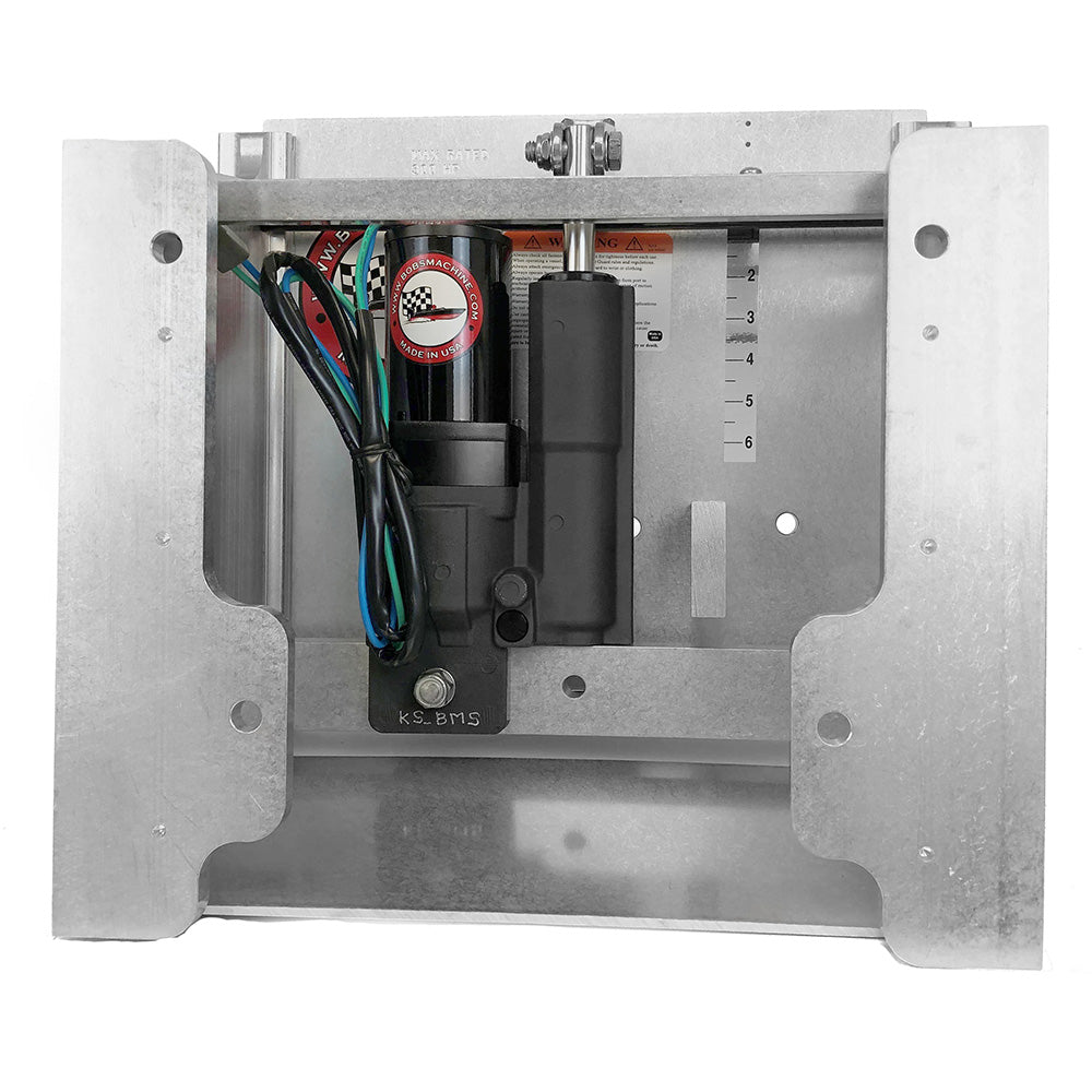 Bob's Machine 10" Setback Action Series Hydraulic Jack Plate - Silver - 100-111000-NOPC-NOSPN-NG