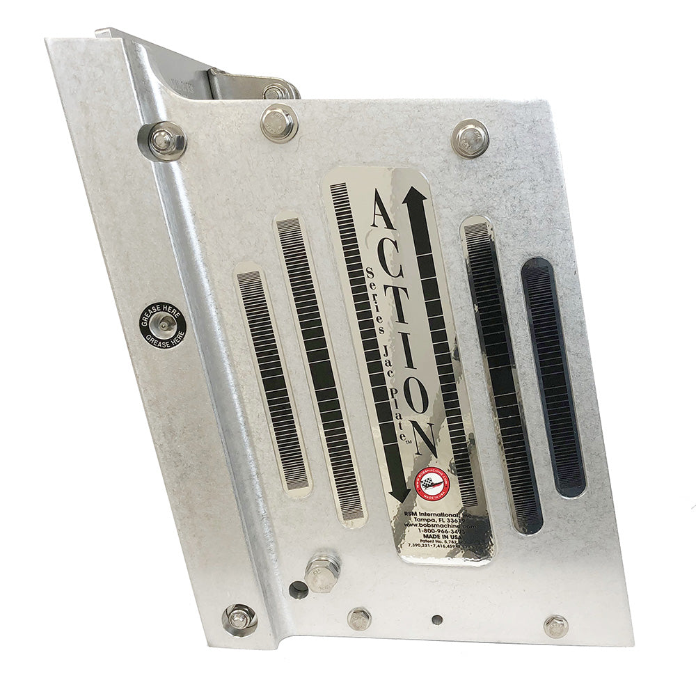 Bob's Machine 10" Setback Action Series Hydraulic Jack Plate - Silver - 100-111000-NOPC-NOSPN-NG