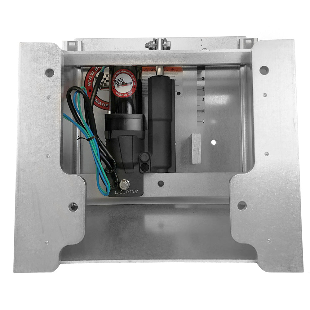 Bob's Machine 2" Setback Action Series Hydraulic Jack Plate - Silver - 100-112112-NOPC-NOSPN-NG