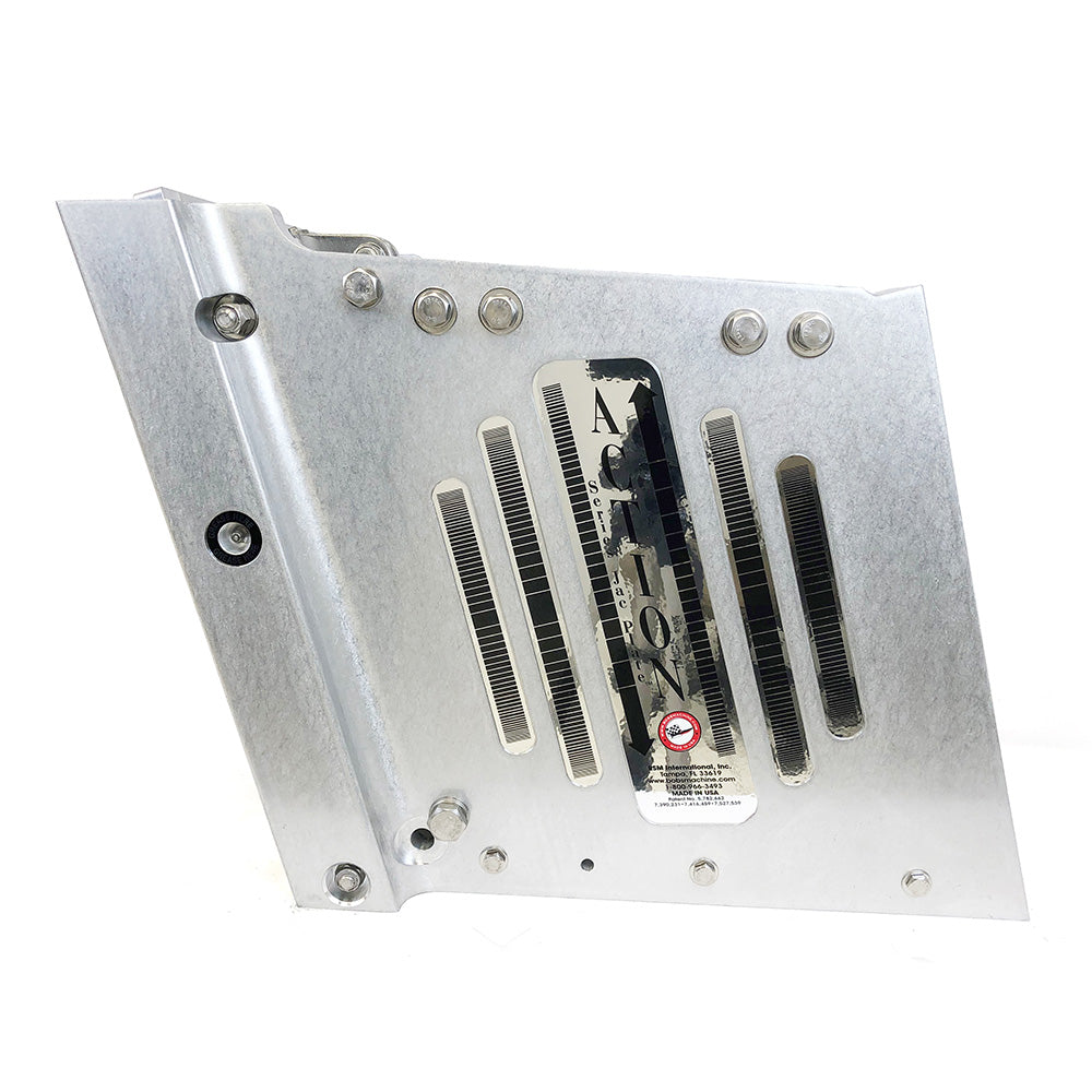 Bob's Machine 14" Setback Action Series Hydraulic Jack Plate - Silver - 100-114001-NOPC-NOSPN-NG