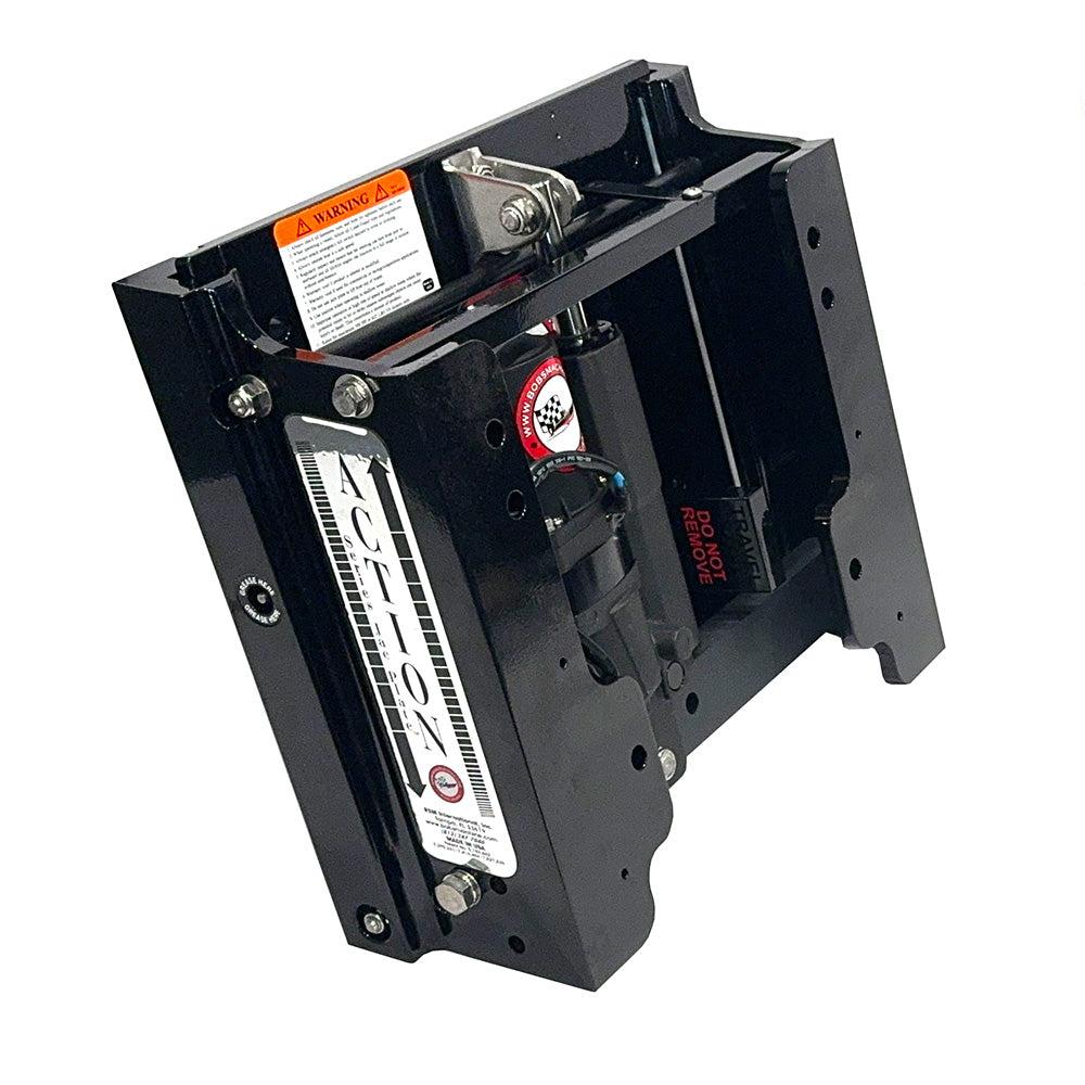 Bob's Machine 6" Setback Action Series Hydraulic Jack Plate - Gloss Black - 100-106010P-PCGBLK-NOSPN-NG