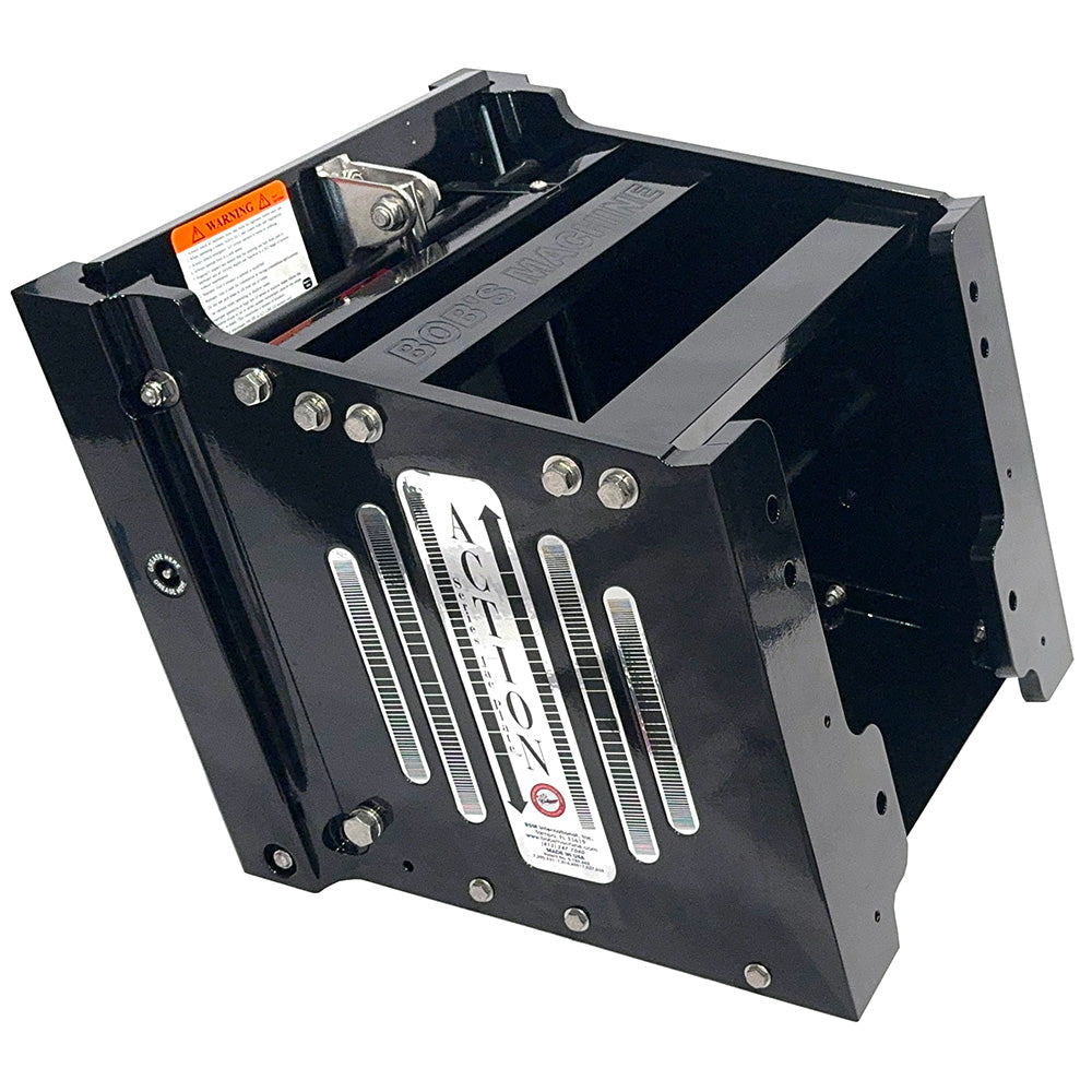 Bob's Machine 14" Setback Action Series Hydraulic Jack Plate - Gloss Black - 100-114001P-PCGBLK-NOSPN-NG