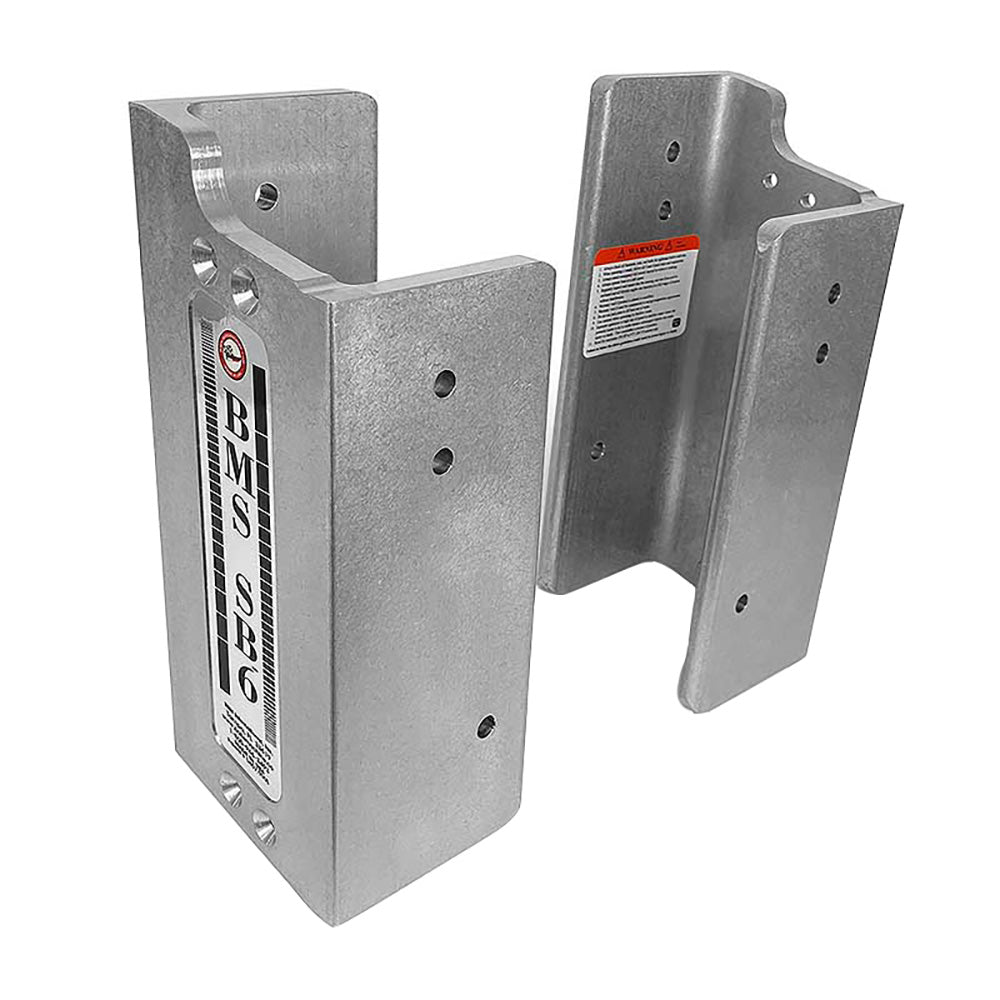 Bob's Machine 6" Fixed Setback Brackets w/1.5" Built-In Lift - Silver - 100-406000-NOPC