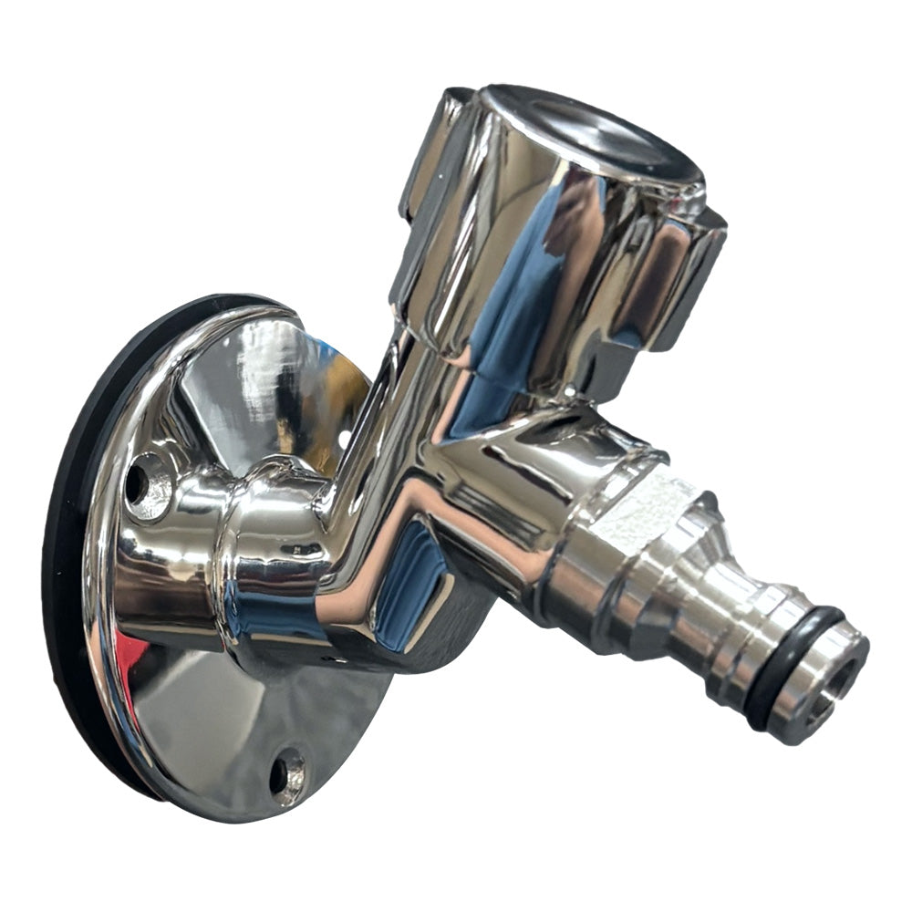 Flushmaster Quarter Turn Quick Connect Water Spigot - 45-Degree - SM-QCWS45