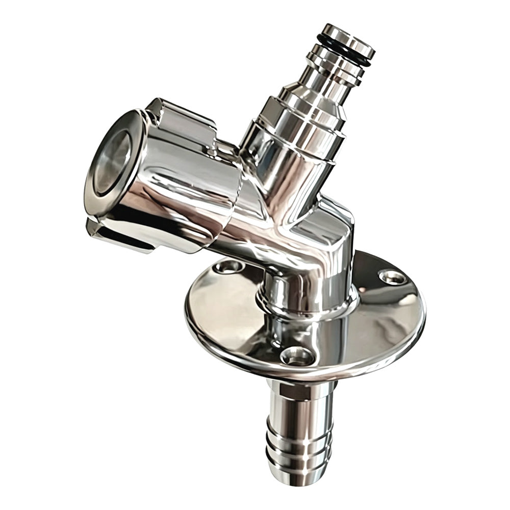 Flushmaster Quarter Turn Quick Connect Water Spigot - 45-Degree - SM-QCWS45